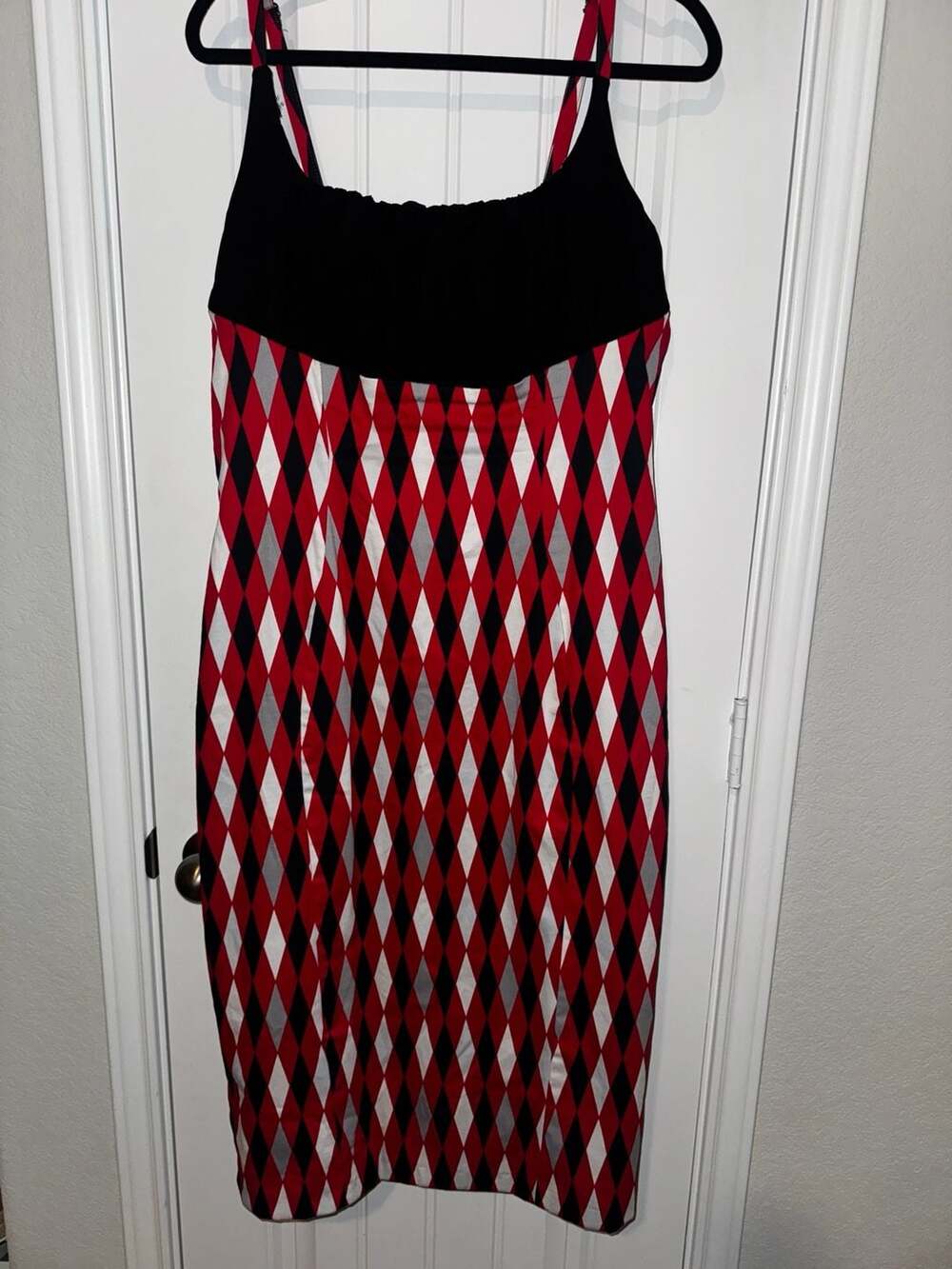 Pinup Couture Harlequin Print Varla Wiggle Dress retro vintage style geometric